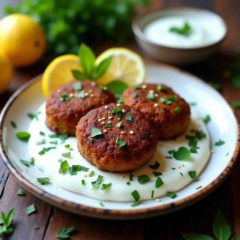 Köfte de Cordero con Salsa de Yogur y Hierbas Frescas: Receta Turca Keto en Airfryer