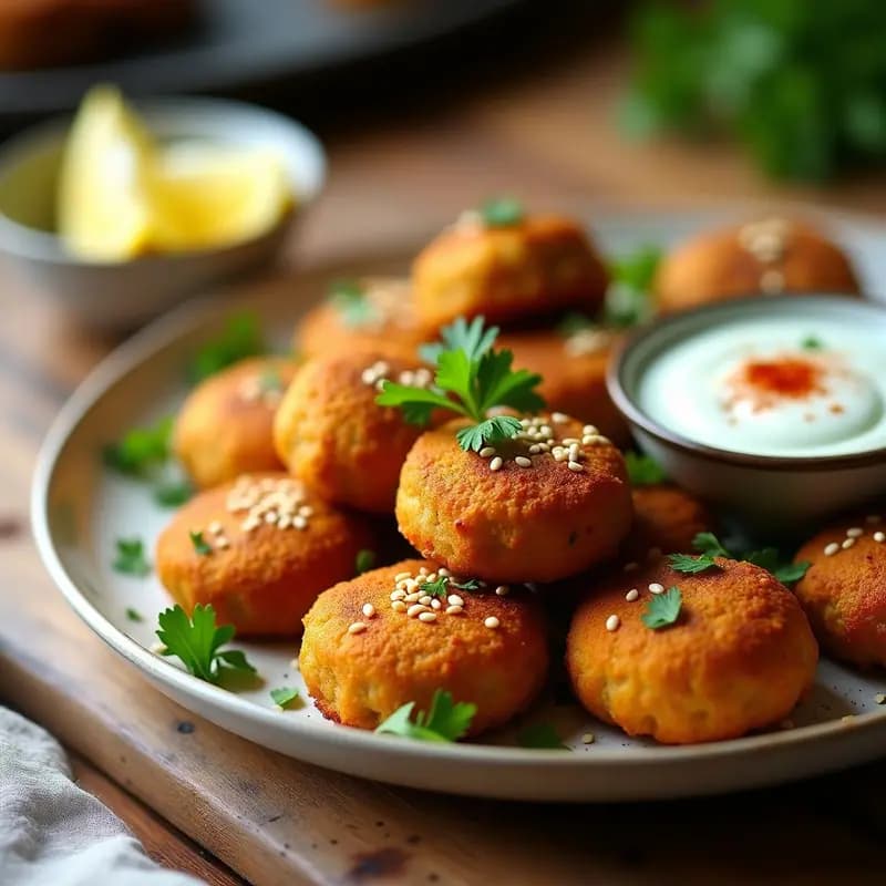 Köfte de Garbanzos y Hierbas: Albóndigas Turcas en Airfryer y Sin Carne