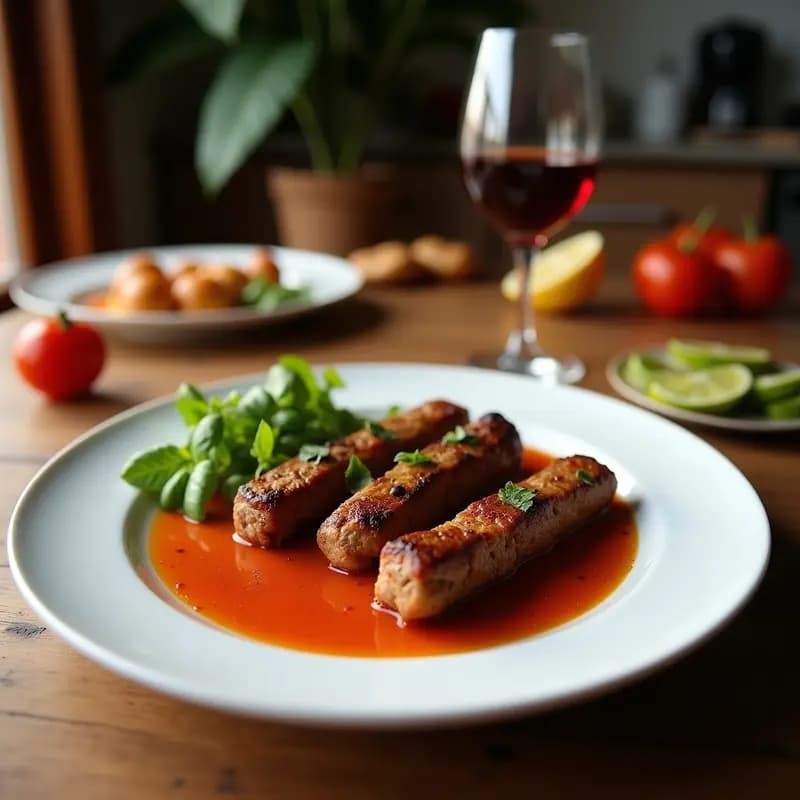 Kofte Kebabs de Cordero y Hierbas con Salsa de Granada: Receta Turca en Parrilla