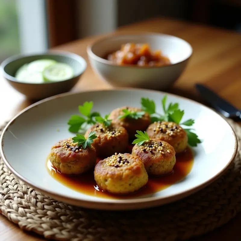 Kofte de Lentejas y Cebolla Caramelizada: Receta Persa Vegana en Sartén Antiadherente