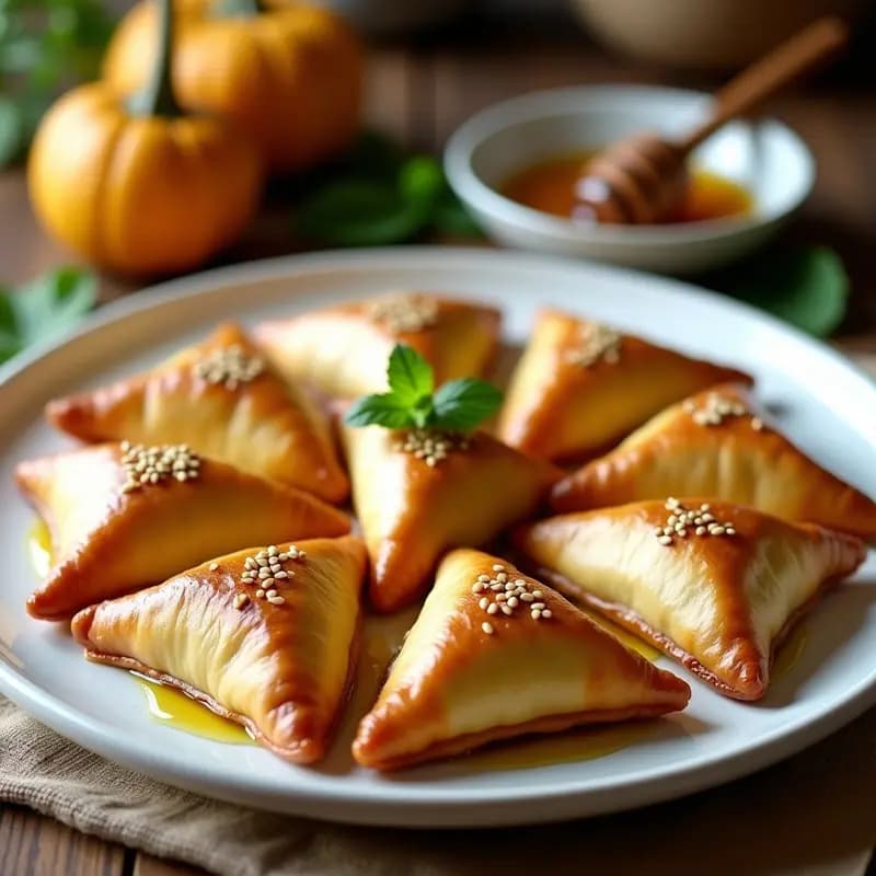 Kolokithopita: Empanadillas Griegas de Calabaza y Feta en Masa Filo Crujiente