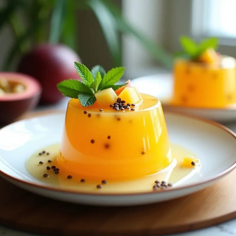 Konnyaku Jelly con Frutas Tropicales: Postre Japonés Keto y Refrescante