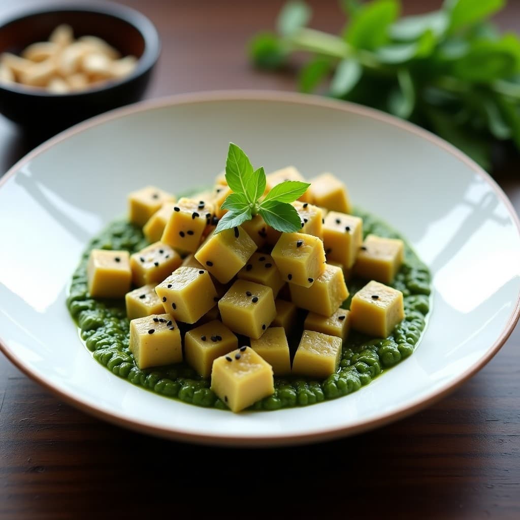 Konnyaku al Pesto de Rúcula y Piñones: Receta Japonesa Keto y Sin Calorías