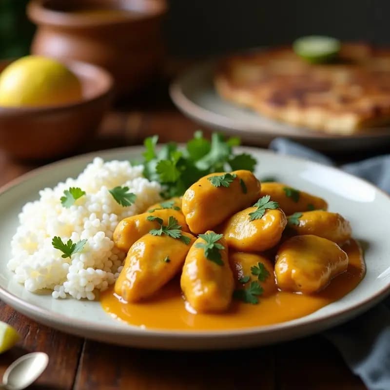 Korma de Pollo con Coco y Almendras: Receta India en Thermomix Cremosa y Aromática
