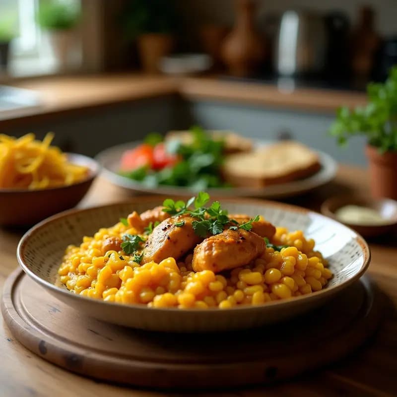 Korma de Pollo y Coco: Receta India en Olla Lenta con Especias Suaves