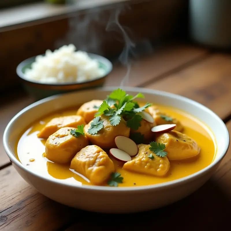 Korma de Pollo con Yogur y Especias: Receta India Suave y Aromática en Olla Exprés