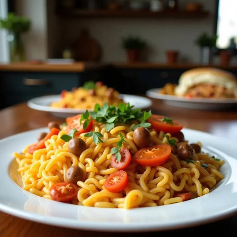 Koshari Egipcio con Lentejas, Arroz y Pasta: Receta Callejera Vegana y Alta en Fibra