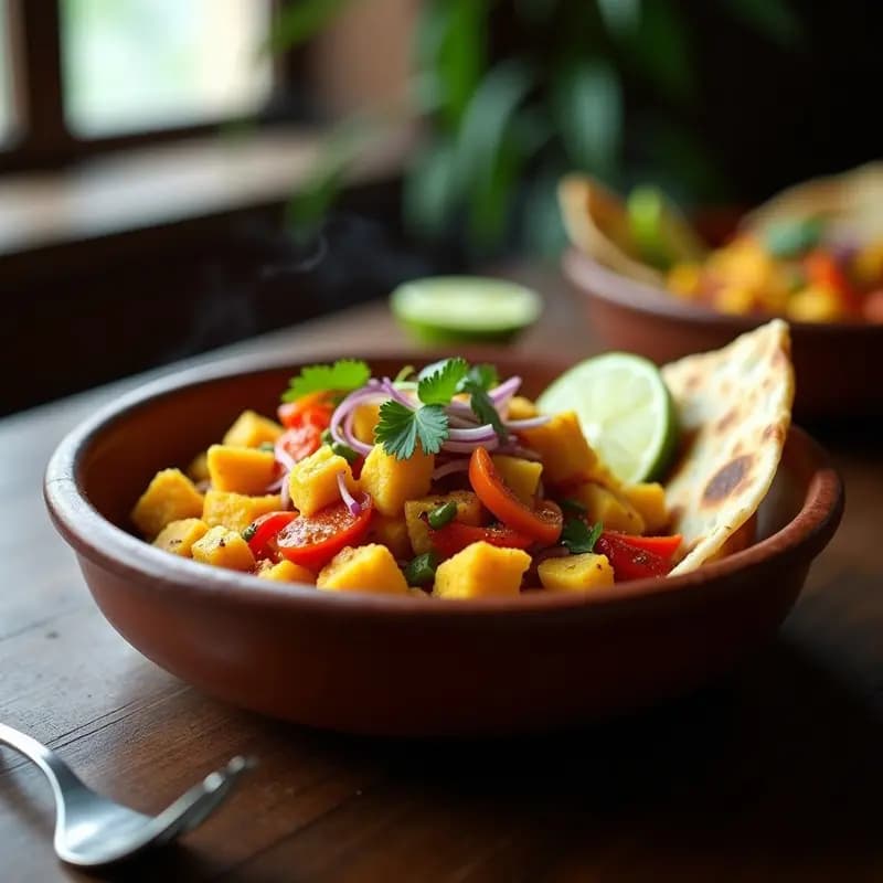 Kottu Roti de Verduras y Huevo con Especias Sri Lankas: Receta en Sartén Express