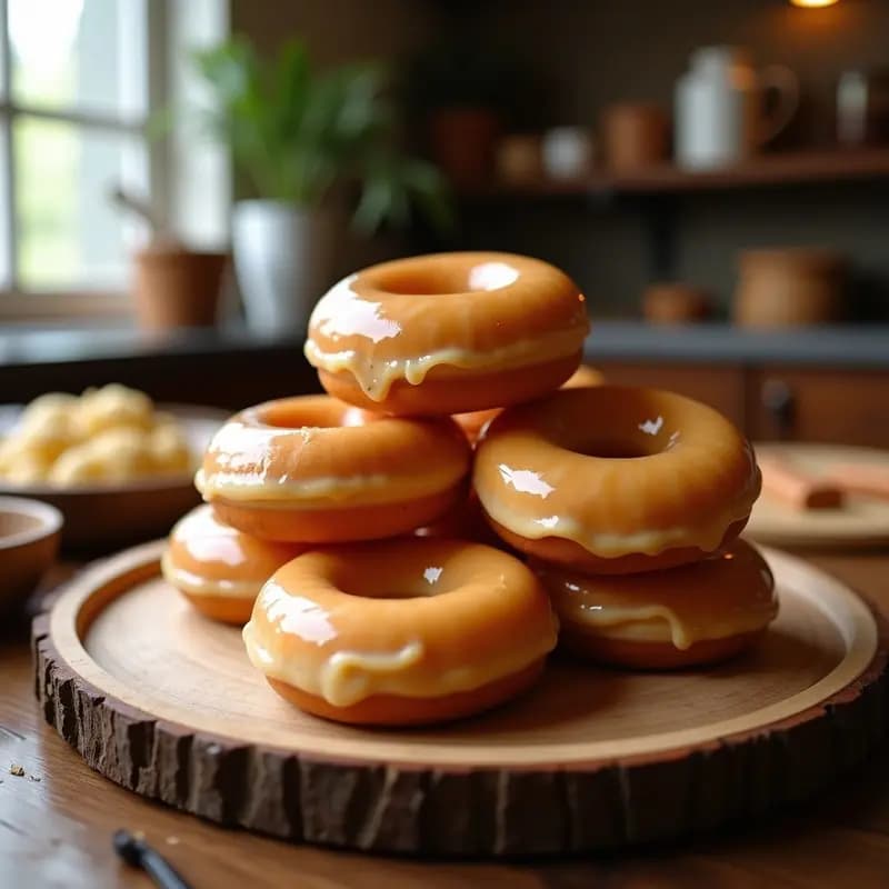 Krispy Kreme Donuts Caseros con Glaseado de Vainilla: Receta Americana en Airfryer