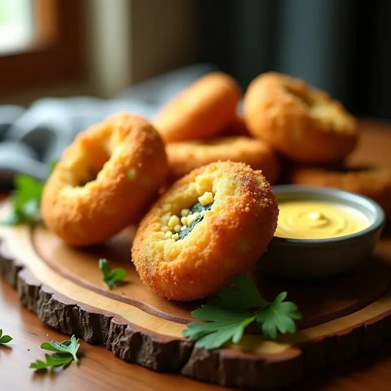 Krokets de Espinacas y Queso de Castaña: Tapas Holandesas Veganas en Airfryer