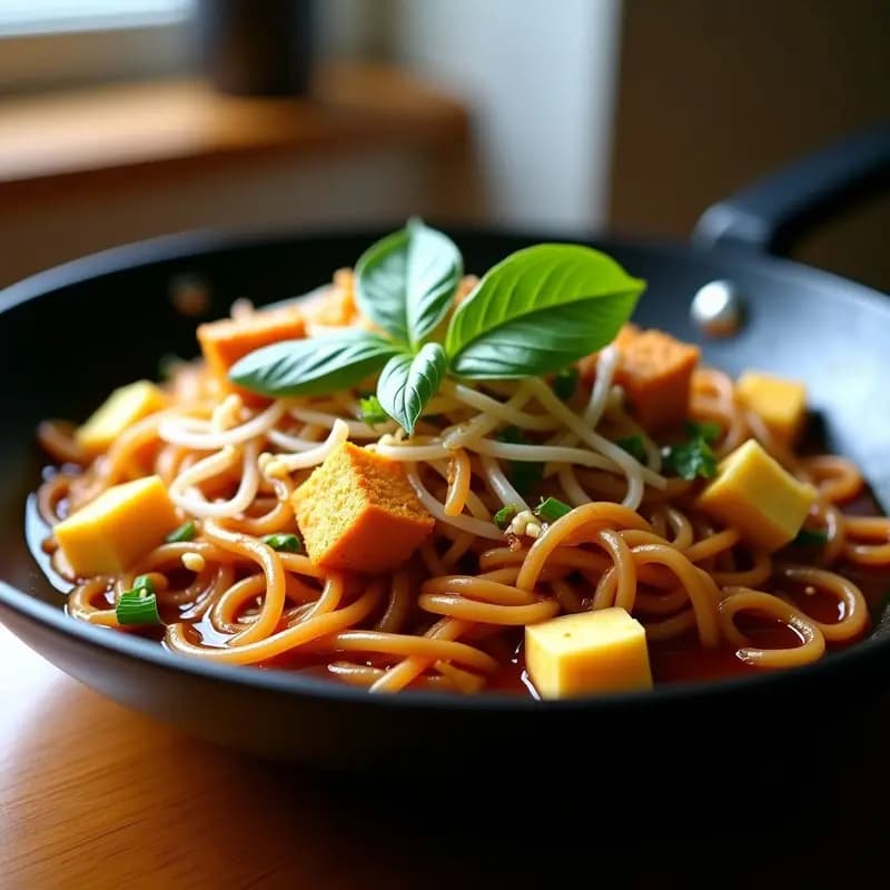 KSN (Kway Chap) de Fideos de Arroz y Tofu: Receta Singapurense en Wok Picante
