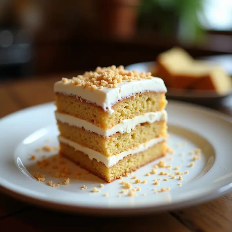 Kue Lapis Colombiano con Leche de Coco y Especias: Postre Tradicional Sin Gluten