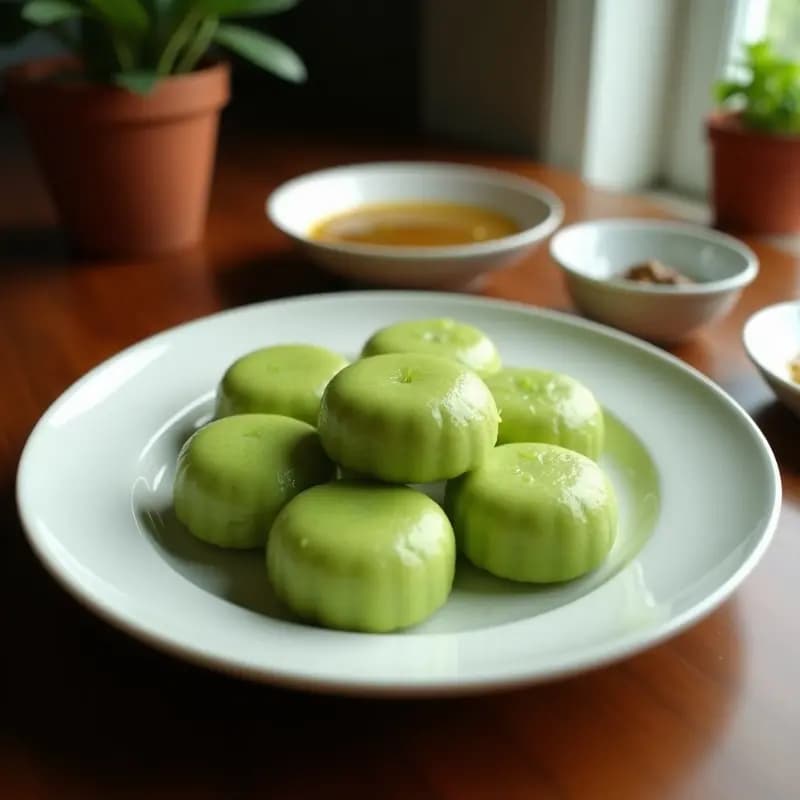 Kueh Dadar Pandan: Postre Malasio de Cocos y Hoja de Pandan en 20 Minutos
