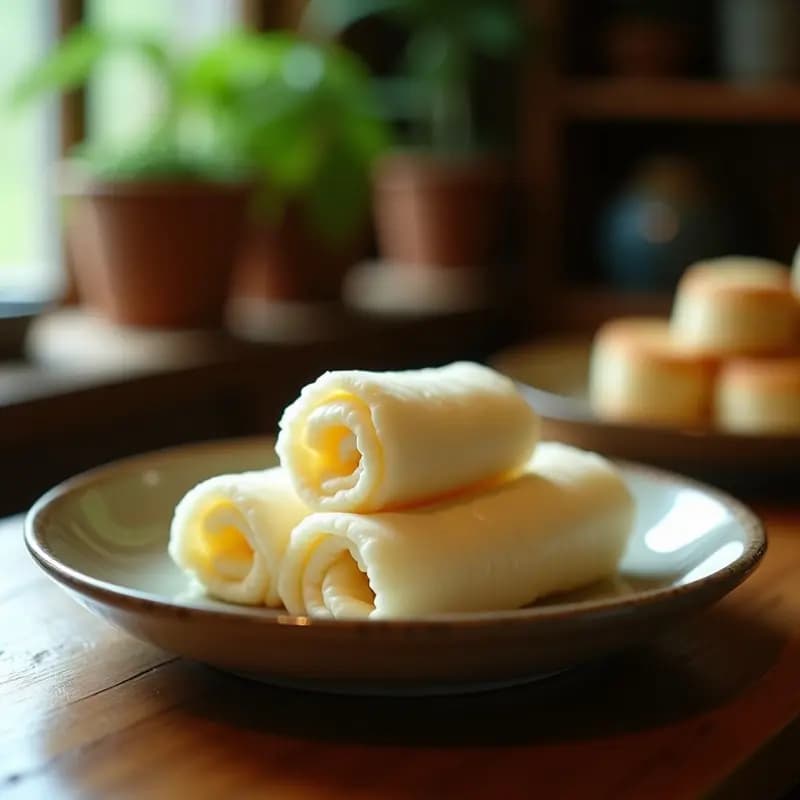 Kuih Dadar de Pandan y Coco Rallado: Postre Malasio Verde y Fragante Sin Horno