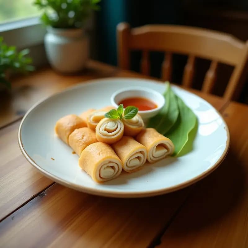Kuih Dadar de Pandan y Coco: Postres Malasios Sin Azúcar con Endulzante de Monje