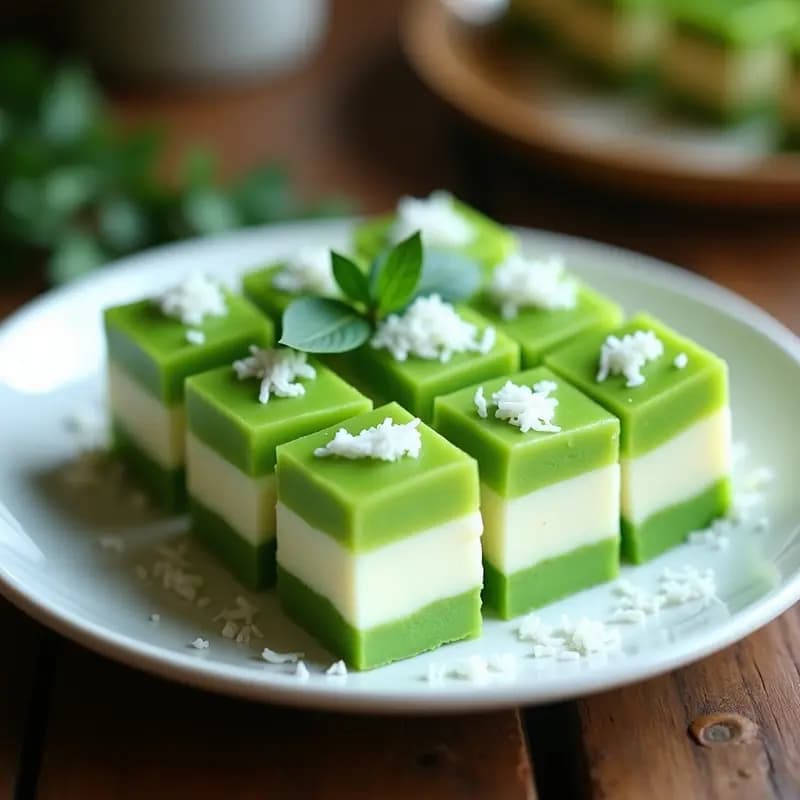 Kuih Lapis Beras: Receta Malasia de Pastel de Arroz en Capas Sin Azúcar