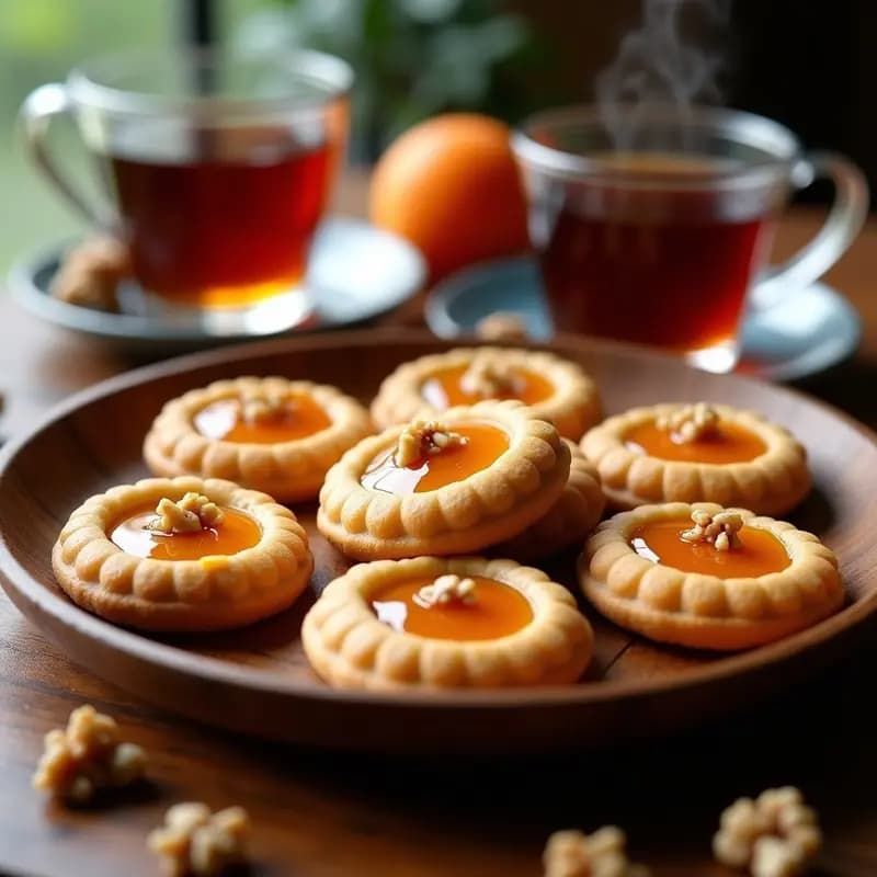 Külüç de Mermelada de Albaricoque y Nueces: Galletas Turcas Sin Gluten y Sin Lactosa