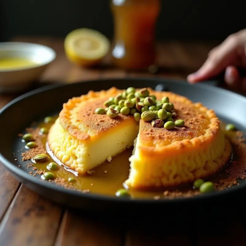 Künefe de Queso Akkawi y Pistacho: Postre Árabe Crujiente y Sin Horno