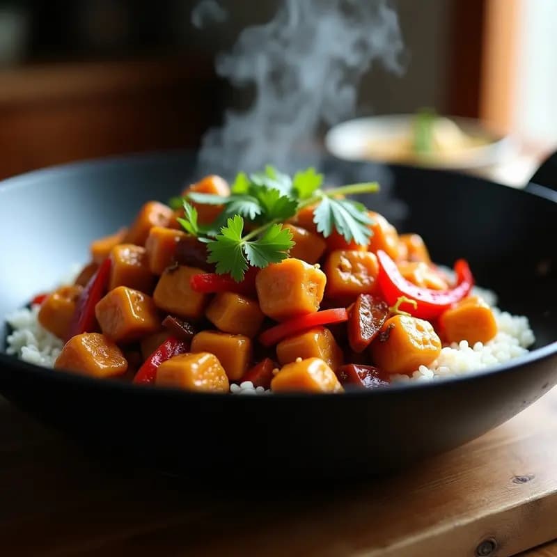 Kung Pao de Pollo con Cacahuetes y Chile Seco: Receta China Picante en 25 Minutos