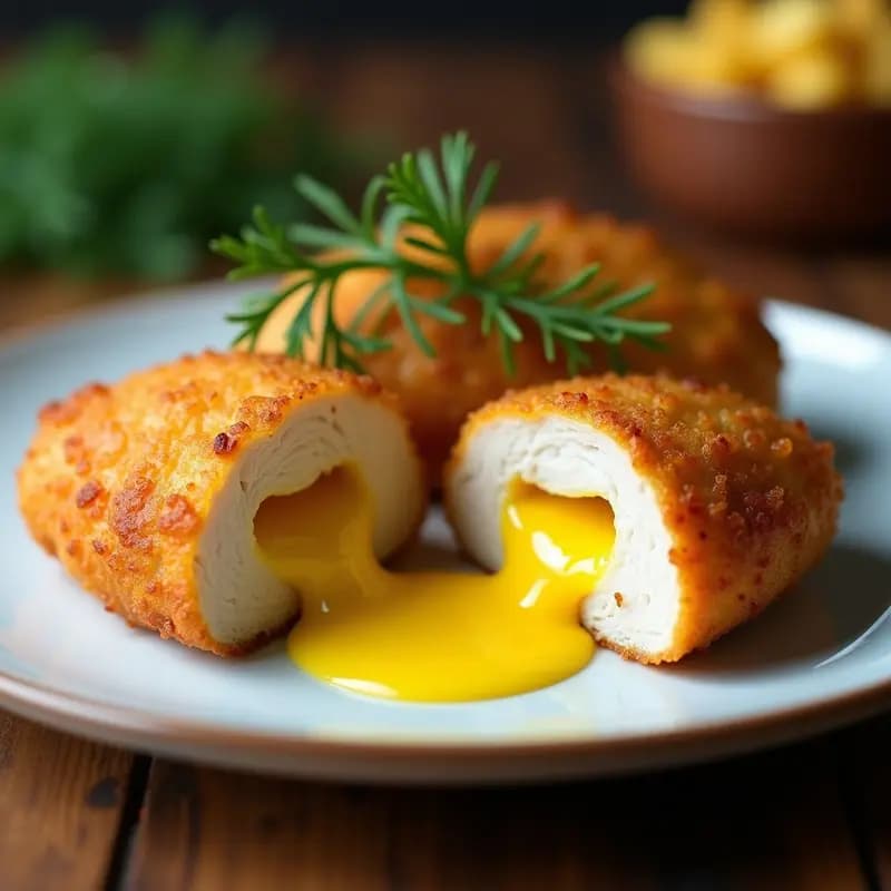 Kyiv de Pollo Rellena de Mantequilla de Hierbas: Receta Ucraniana Crujiente en Airfryer