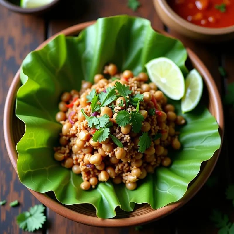 Laab de Hongos Ostra y Cilantro: Receta Lao Picante con Lima y Salsa de Pescado Vegana