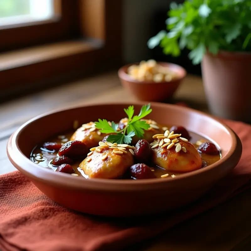 Laboliche de Pollo y Ciruelas: Estofado Marroquí Dulce-Salado en Olla Lenta