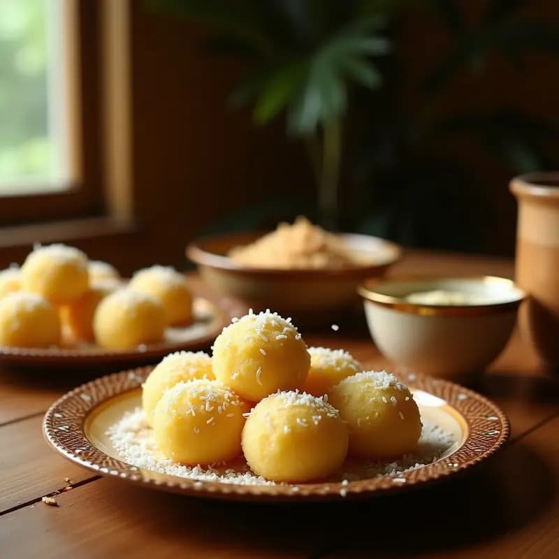 Laddu Indio de Coco y Cardamomo: Bolas Energéticas Sin Azúcar en 15 Minutos