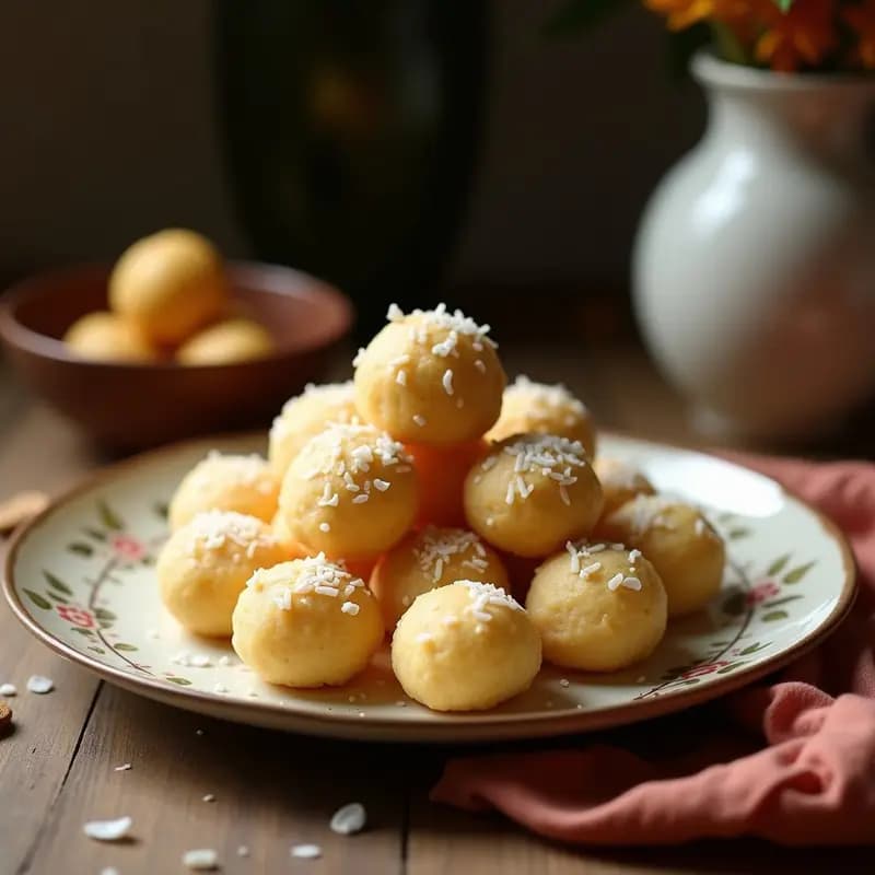 Ladoo de Coco y Almendras: Dulce Indio Sin Azúcar y Rico en Grasas Saludables