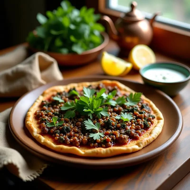 Lahmacun de Lentejas y Espinacas: Versión Vegana del Clásico Turco en Airfryer