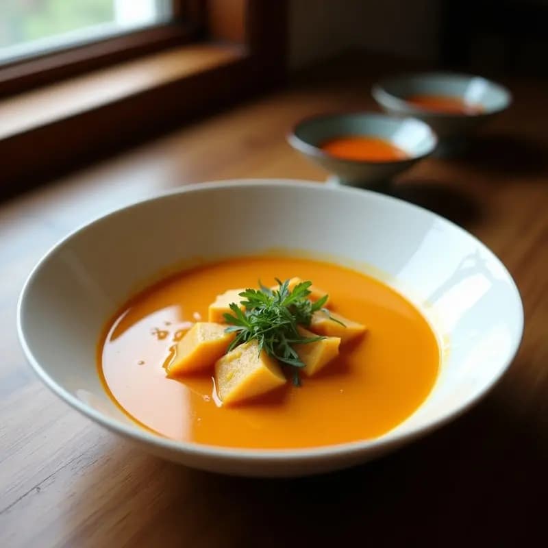 Laksa de Calabaza Butternut y Tofu: Sopa Tailandesa Cremosa Sin Lácteos