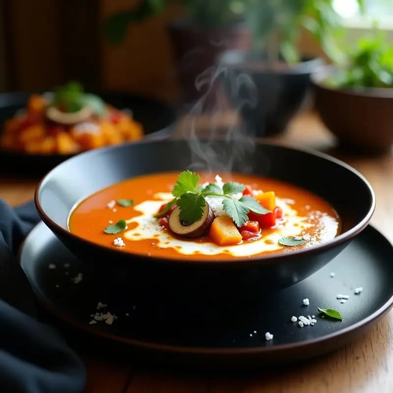 Laksa de Calabaza y Cocotero: Receta Malasia Vegana y Cremosa en Olla Exprés
