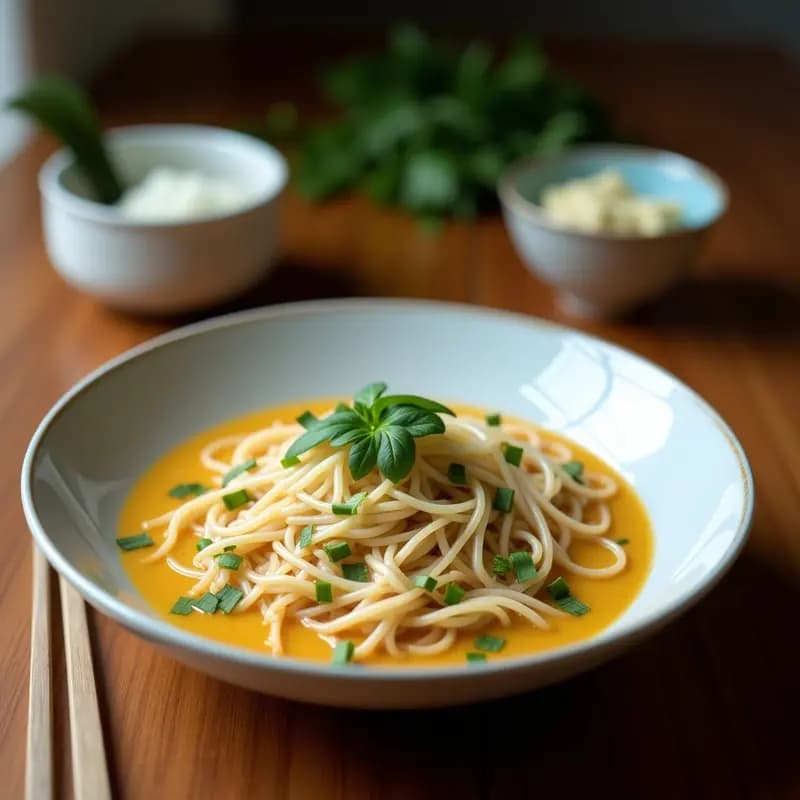 Laksa de Coco y Lemongrass con Noodles de Arroz: Receta Malasia Alta en Proteína en 30 Minutos