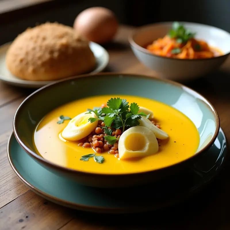 Laksa de Leche de Coco y Kurkuma: Sopa Malaya Picante y Antiinflamatoria