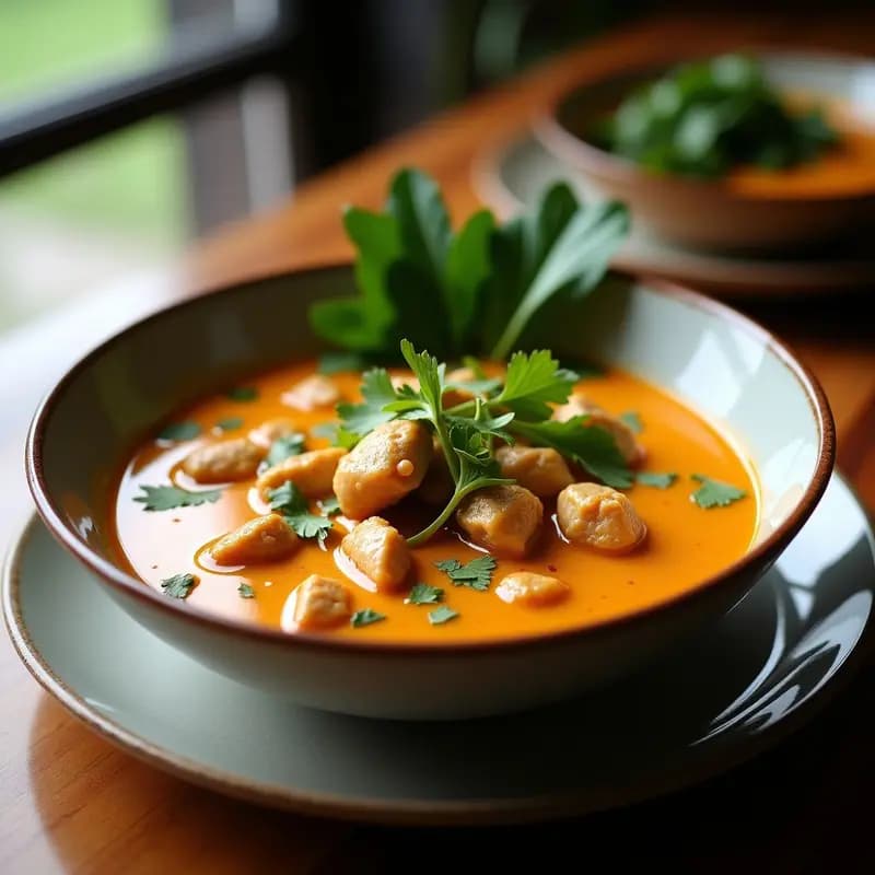 Laksa de Pollo y Coco: Sopa Malasia en Olla Rápida con Especias Aromáticas