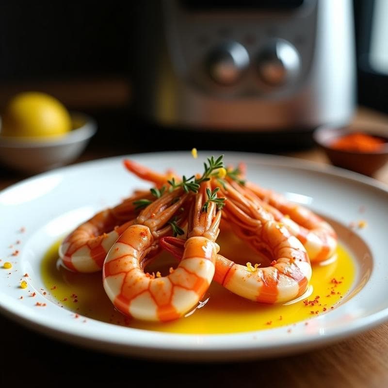 Langostinos al Ajillo con Aceite de Oliva y Pimentón de la Vera: Receta Española en Thermomix