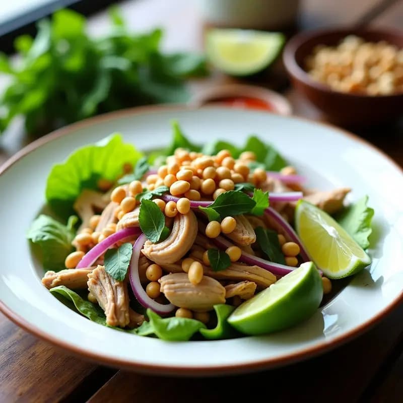 Larb Gai de Pollo y Hierbas Tailandesas: Ensalada Picardía Alta en Proteína y Sin Gluten