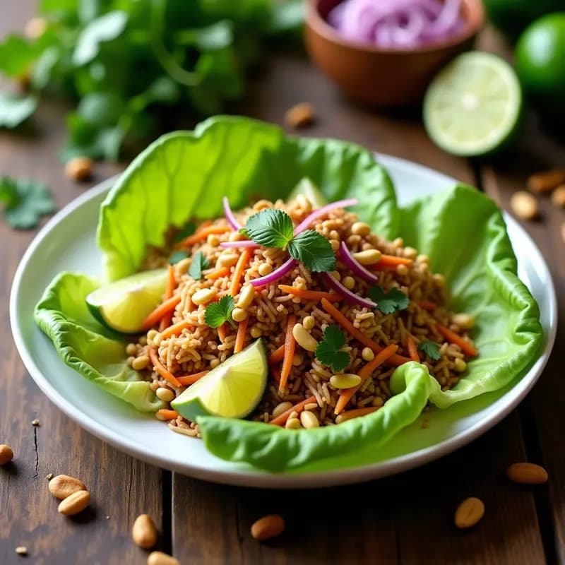 Larb de Jackfruit con Hierbas Tailandesas y Lima: Ensalada Lao Vegana y Picante