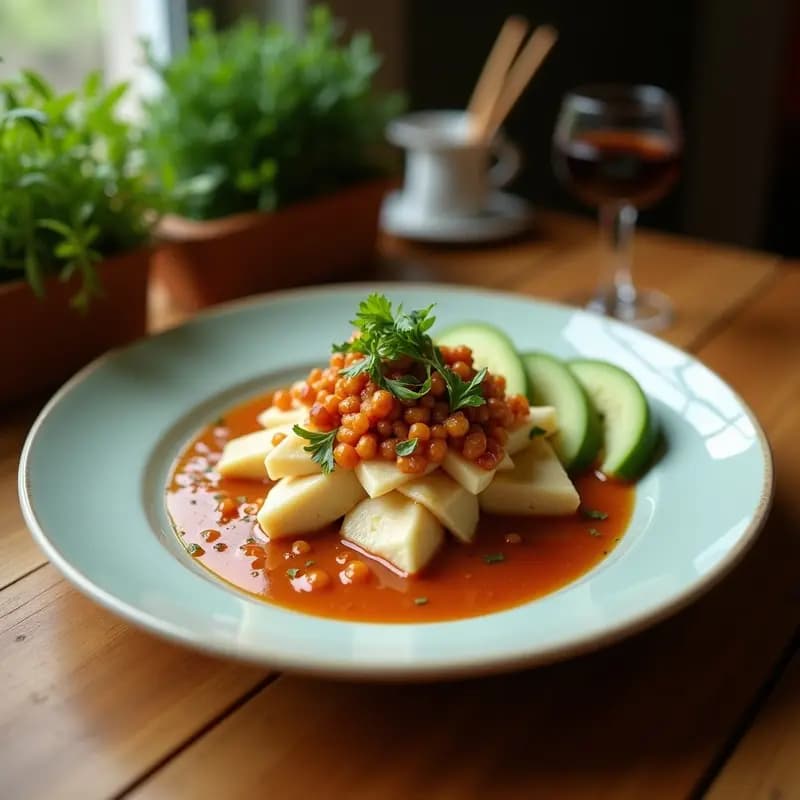 Larb de Tofu y Hierbas Frescas: Receta Tailandesa Picante y Vegana en Airfryer