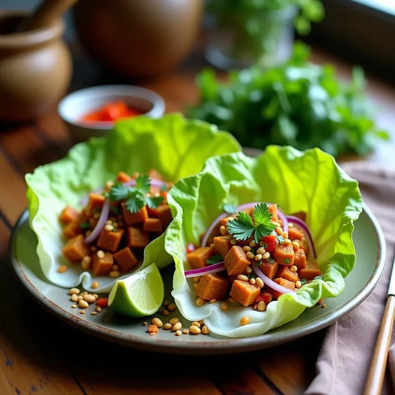 Larb de Tofu con Hierbas Tailandesas: Receta de Laos Vegana y Alta en Proteína