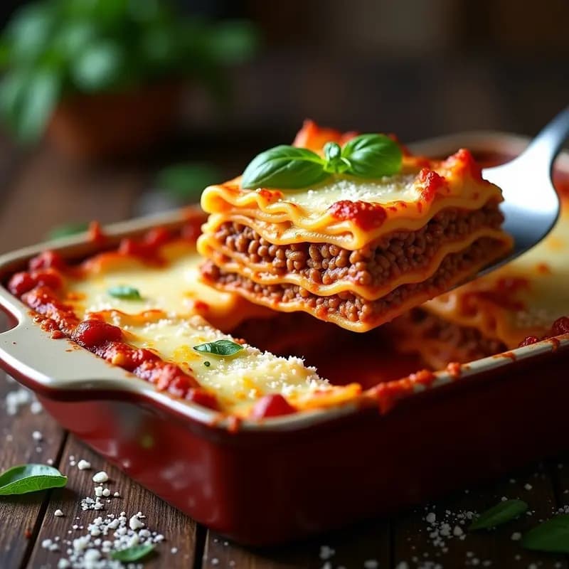 Lasagna de 3 Quesos con Carne Molida y Salsa Boloñesa: Receta Italiana que Satisface a Todos