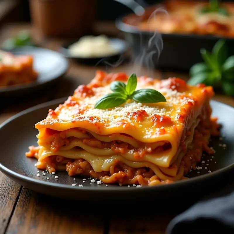 Lasagna de 4 Carnes con Bechamel Trufada y Queso Gratinado: Receta Italiana para Amantes de la Pasta
