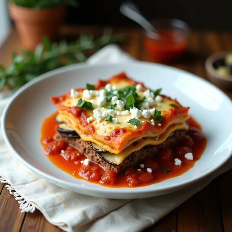 Lasagna de Berenjena y Carne de Cordero: Receta Griega Sin Pasta en Horno