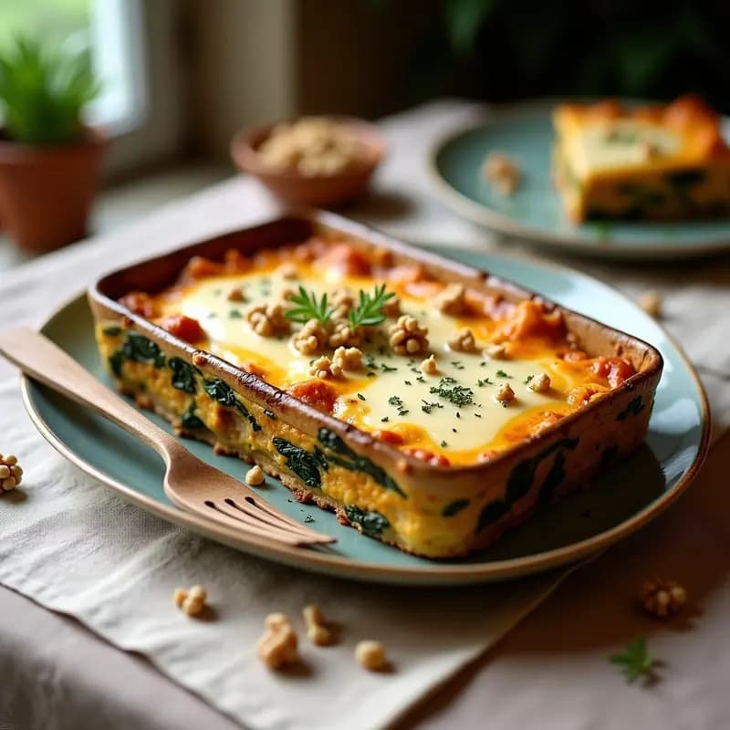 Lasagna de Berenjenas y Tofu con Espinacas: Receta Vegana Fácil