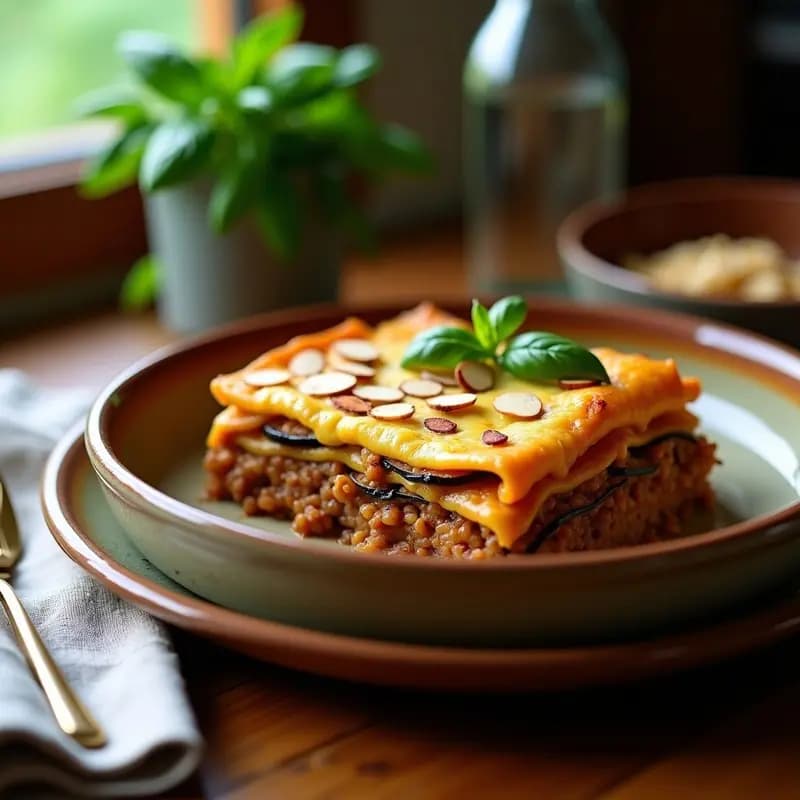 Lasagna de Berenjenas y Lentejas: Receta Vegetariana Sin Pasta