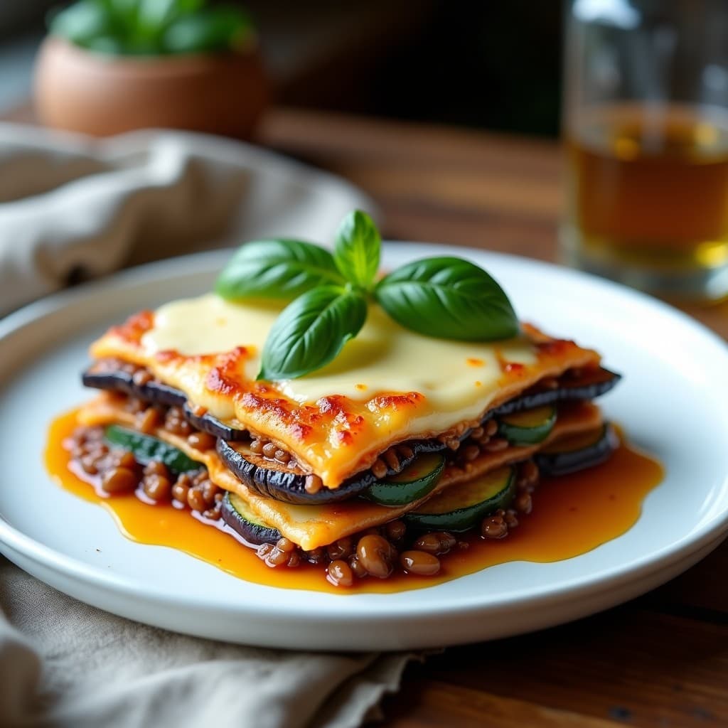 Lasagna de Calabacín y Berenjena con Ragú de Sotol: Receta Vegana Sin Pasta y Sin Horno