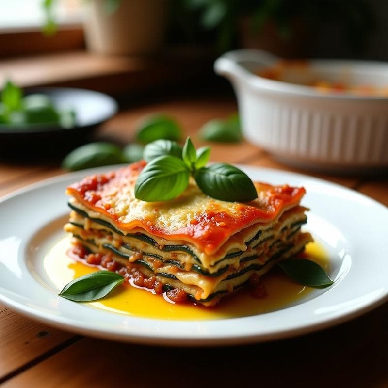 Lasagna de Calabacín y Berenjena con Salsa de Anacardos: Receta Italiana Keto y Sin Pasta