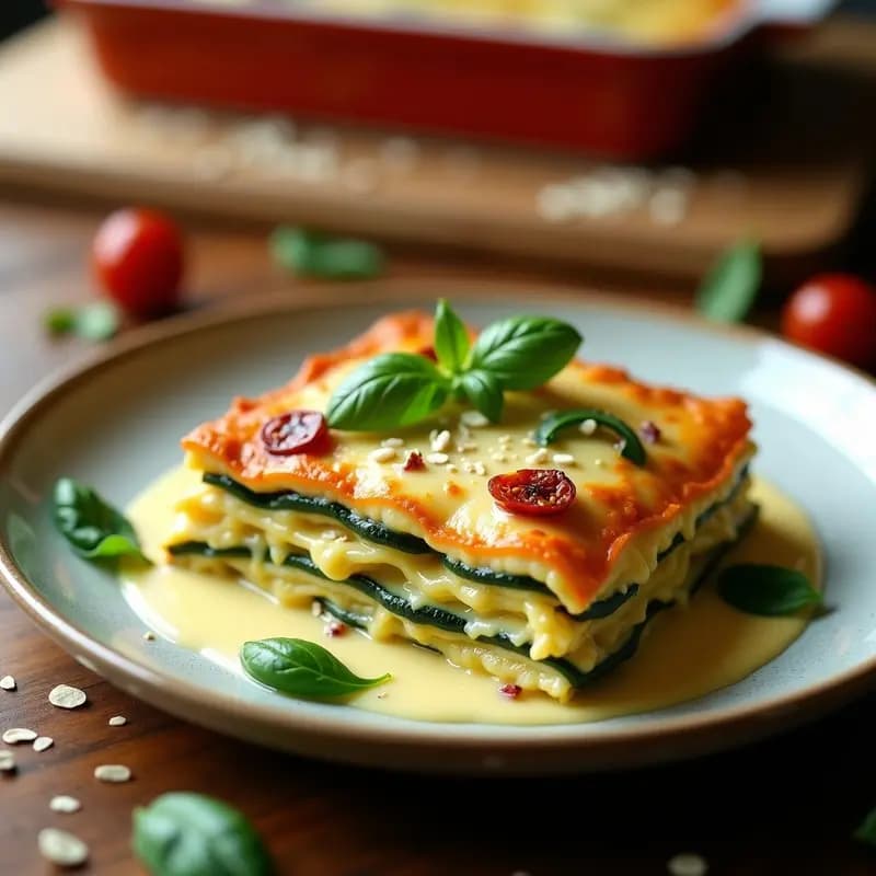Lasagna de Calabacín y Queso de Cabra con Bechamel de Avena: Receta Keto Sin Harina
