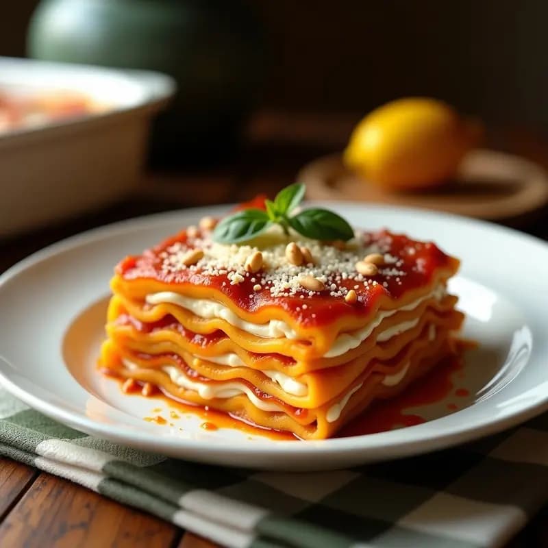 Lasagna de Calabaza y Ricotta: Receta Italiana Sin Pasta con Capas Cremosas