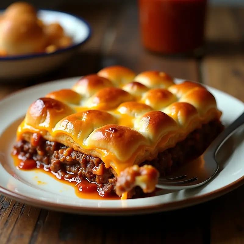 Lasagna de Hamburguesa con Capas de Carne, Queso y Pan de Hamburguesa: La Fusión Italiana-Americana