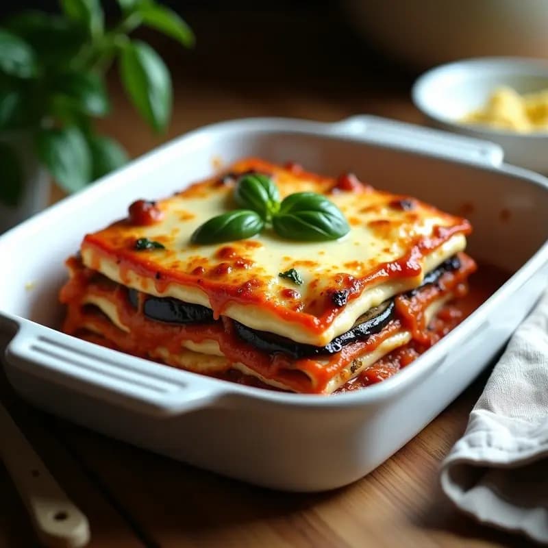 Lassagne de Berenjenas y Queso de Cáscara: Receta Italiana Sin Pasta y Sin Lácteos
